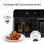 Ufesa Freidora de aire Storm doble de 9L (5.5L + 3.5L) con 8 programas, 1700W, función mantener caliente y pantalla digital - Negro