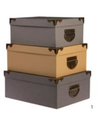 DKD Home Decor Organizador Cajonera Gris