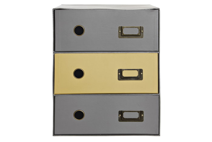 DKD Home Decor Organizador Cajonera Gris
