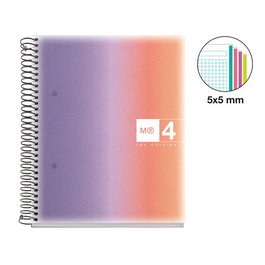 Bloc Miquelrius Aurora Notebook 4 Micro.Tapa Pp A5 120H 70Gr Cuadric.5X5 Provence