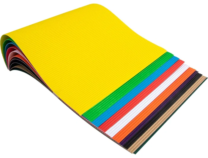 Liderpapel Bloc de Cartón Ondulado para Trabajos Manuales, 10 Hojas, Colores Surtidos, 240x315 mm, 160 g/m²