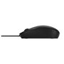 HP Ratón 125 con Cable USB, Ambidextro, Negro