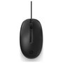 HP Ratón 125 con Cable USB, Ambidextro, Negro