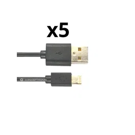 Nortess Kit de 5 unidades Cable Lightning 1m Negro