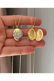 Heliophilia Silver Gld-Alykolye Collar de Piedra de Circonita en Bronce Dorado 45 cm