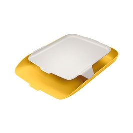 Leitz Bandeja de sobremesa Cosy con organizador amarillo