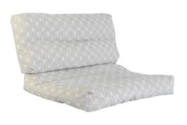 DKD Home Decor Cojín Suelo Terraza y Jardín Gris Claro Blanco 80 x 120 x 16 cm Set de 2