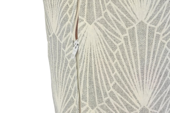DKD Home Decor Cojín Suelo Terraza y Jardín Gris Claro Blanco 80 x 120 x 16 cm Set de 2