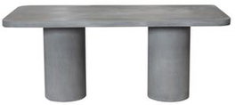DKD Home Decor Mesa de Comedor de Hormigón Gris 200x100x74 cm
