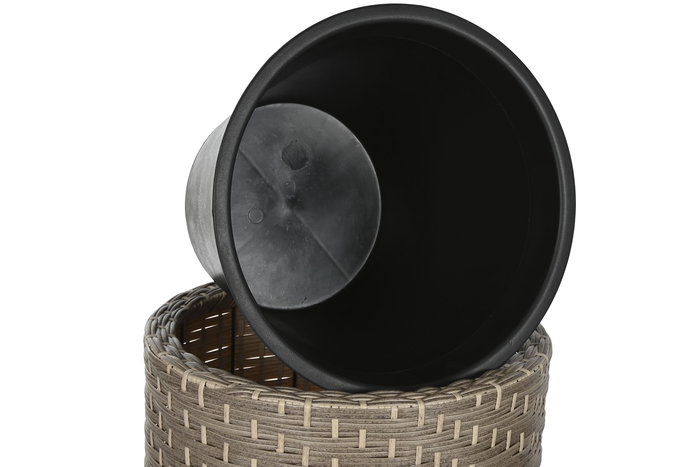 Macetero Terraza Y Jardin DKD Home Decor Natural 37 x 60 x 37 cm Set de 3