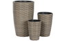 Macetero Terraza Y Jardin DKD Home Decor Natural 37 x 60 x 37 cm Set de 3