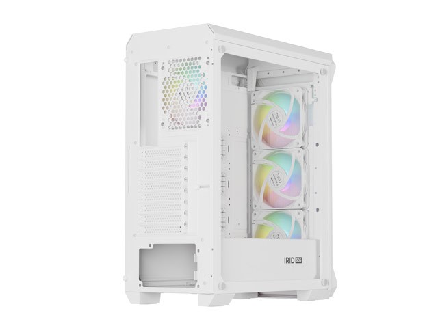 Genesis Irid 505 V2 ARGB White Midi Tower, ventana, sin fuente, 4 ventiladores 120mm ARGB, 2xUSB 3.0 Genesis Irid 505 V2 ARGB White Midi Tower, ventana, sin fuente, 4 ventiladores 120mm ARGB, 2xUSB 3.0