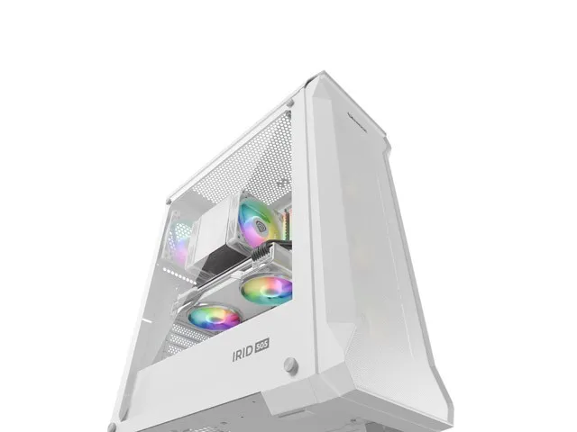 Genesis Irid 505 V2 ARGB White Midi Tower, ventana, sin fuente, 4 ventiladores 120mm ARGB, 2xUSB 3.0 Genesis Irid 505 V2 ARGB White Midi Tower, ventana, sin fuente, 4 ventiladores 120mm ARGB, 2xUSB 3.0