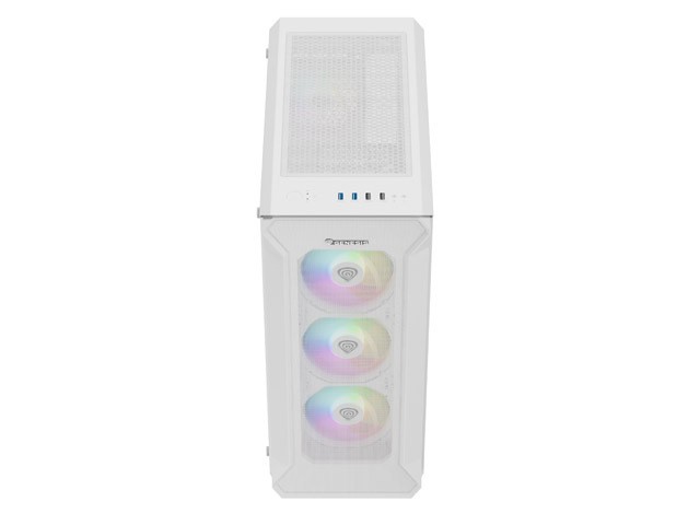 Genesis Irid 505 V2 ARGB White Midi Tower, ventana, sin fuente, 4 ventiladores 120mm ARGB, 2xUSB 3.0 Genesis Irid 505 V2 ARGB White Midi Tower, ventana, sin fuente, 4 ventiladores 120mm ARGB, 2xUSB 3.0