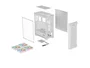 Genesis Irid 505 V2 ARGB White Midi Tower, ventana, sin fuente, 4 ventiladores 120mm ARGB, 2xUSB 3.0