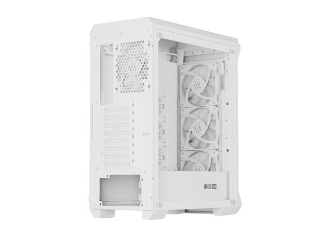 Genesis Irid 505 V2 ARGB White Midi Tower, ventana, sin fuente, 4 ventiladores 120mm ARGB, 2xUSB 3.0 Genesis Irid 505 V2 ARGB White Midi Tower, ventana, sin fuente, 4 ventiladores 120mm ARGB, 2xUSB 3.0