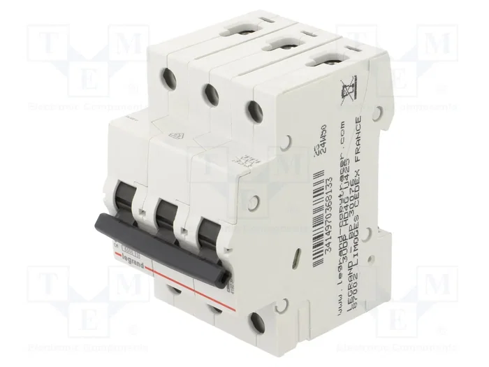 LEGRAND RX3 Interruptor magnetotérmico 25A 3P Característica C LEGRAND RX3 Interruptor magnetotérmico 25A 3P Característica C