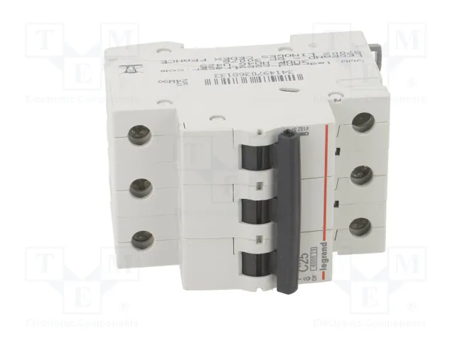 LEGRAND RX3 Interruptor magnetotérmico 25A 3P Característica C LEGRAND RX3 Interruptor magnetotérmico 25A 3P Característica C