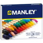 Manley Ceras de Colores Surtidos Estuche de 24 Unidades 60mm
