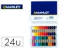 Manley Ceras de Colores Surtidos Estuche de 24 Unidades 60mm