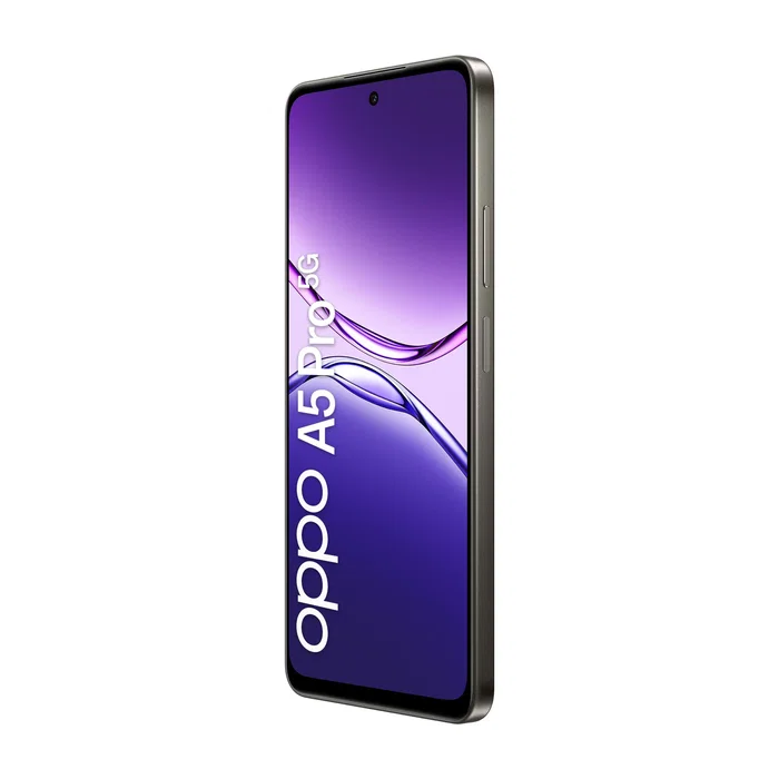 OPPO A5 Pro 5G Smartphone - 8GB RAM + 256GB, Pantalla 6.67" 120Hz, Cámara 50MP, Batería 5800 mAh, Android 15, Color Negro/Marrón