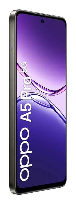 OPPO A5 Pro 5G Smartphone - 8GB RAM + 256GB, Pantalla 6.67" 120Hz, Cámara 50MP, Batería 5800 mAh, Android 15, Color Negro/Marrón