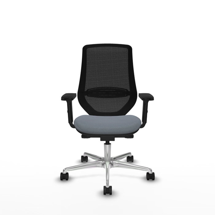PIQUERAS Y CRESPO Silla de oficina Mardos con mecanismo Sincro/Traslack, Gris y Negro