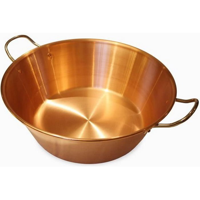 Baumalu Cuenco de mermelada de cobre 38 cm con asas de acero inoxidable Baumalu Cuenco de mermelada de cobre 38 cm con asas de acero inoxidable