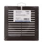Edm Rejilla ventilación cuadrada 150x150x7mm abs con tapones y mosquitera marrón