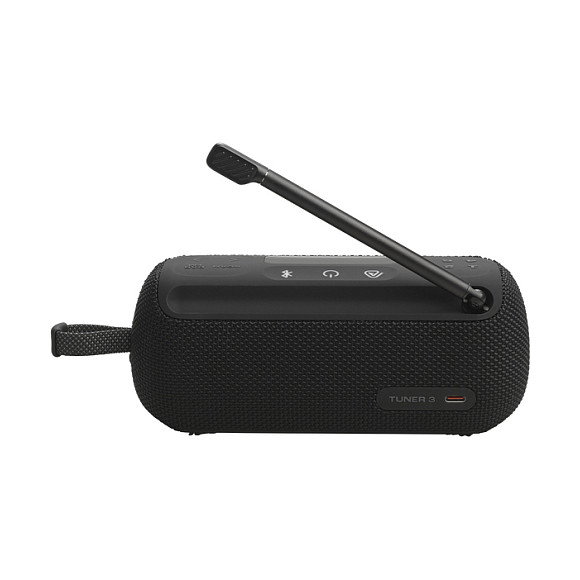 JBL Tuner 3 - Radio Portátil DAB+/FM Bluetooth 5.3 IP68 Resistente al Agua, Altavoz Integrado, USB-C, Batería 12h, 7W, Color Negro