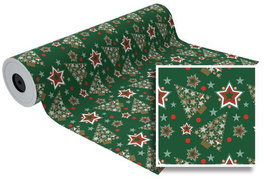BASIKA Papel de Regalo Bobina Navidad 62 cm x 80 m (4 Kg aprox.) NV1906-E