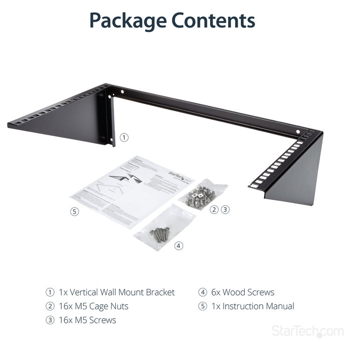 StarTech.com Armario Rack de Servidores Vertical de Pared 6U 19 Pulgadas de Acero Sólido