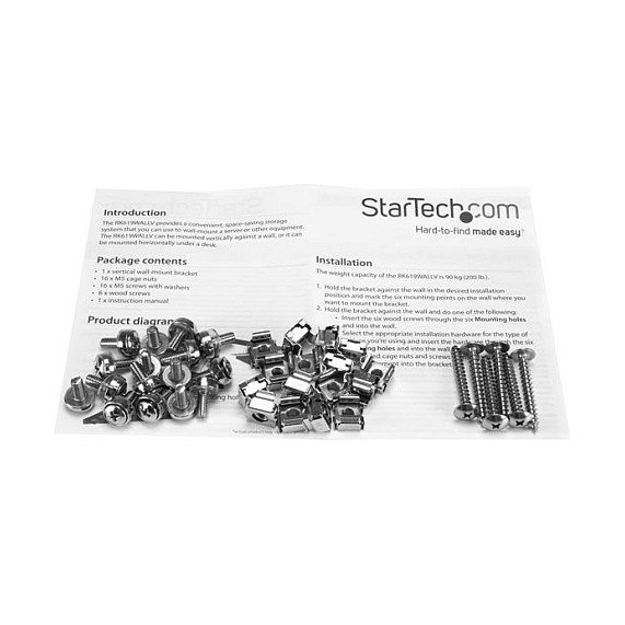 StarTech.com Armario Rack de Servidores Vertical de Pared 6U 19 Pulgadas de Acero Sólido