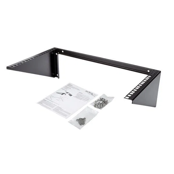StarTech RK619WALLV Bastidor de Pared 6U 19" para Montaje Vertical, Soporte para Servidor, Acero, Negro, Capacidad 90.7 kg