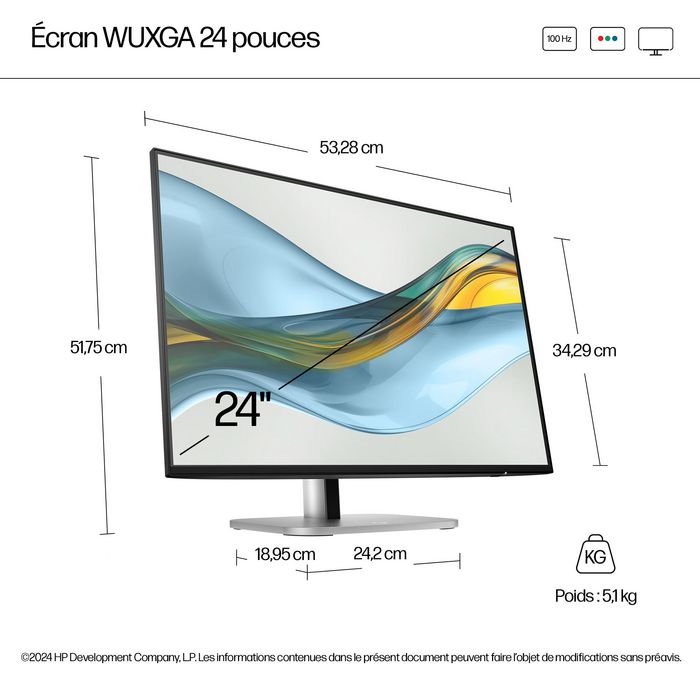 HP Monitor Series 5 Pro 24 inch WUXGA 524pn PVC Free para el trabajo HP Monitor Series 5 Pro 24 inch WUXGA 524pn PVC Free para el trabajo