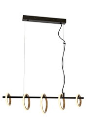 Opviq AV-1873-5Y-BSY Lámpara de Araña Moderna Metal Plexiglás Amarillo Negro 5x LED 6500K Max 6W