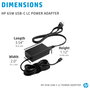 HP Adaptador de alimentación USB-C LC 65 W Negro