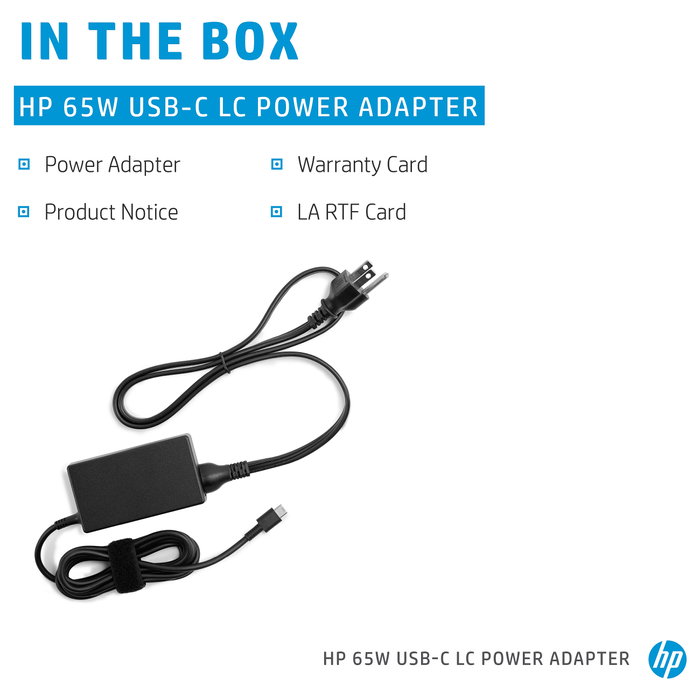 HP Adaptador de alimentación USB-C LC 65 W Negro HP Adaptador de alimentación USB-C LC 65 W Negro