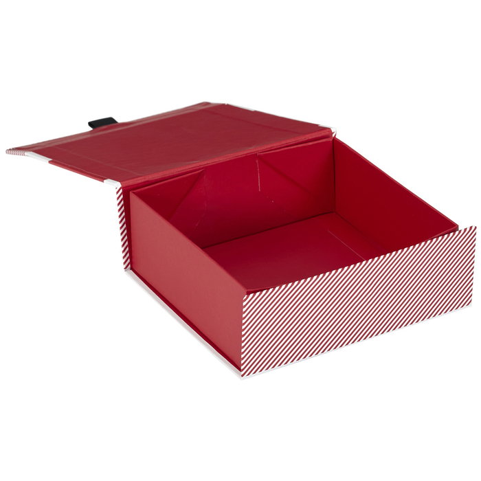 The Concept Factory Caja de Regalo 'Love Moment' Romántica, Plegable, 14x14x5.5 cm, Papel Rojo y Dorado