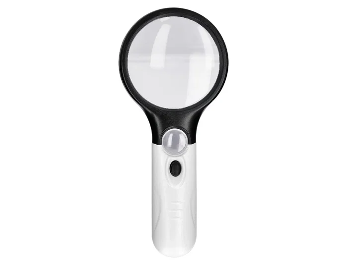 Q-connect Lupa eléctrica de mano con aro ABS, 3 aumentos y 3 bombillas LED Q-connect Lupa eléctrica de mano con aro ABS, 3 aumentos y 3 bombillas LED