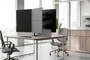 Neomounts Soporte de mesa para cuatro pantallas de 10-32'' con inclinación de 180°