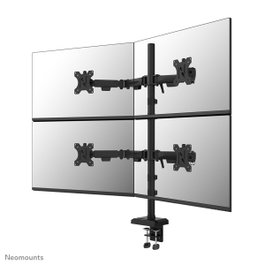 Neomounts Soporte de mesa para cuatro pantallas de 10-32'' con inclinación de 180°