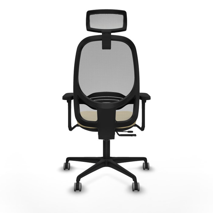PIQUERAS Y CRESPO Silla de oficina Cilanco con Mecanismo Sincro/Traslack Crema y Gris PIQUERAS Y CRESPO Silla de oficina Cilanco con Mecanismo Sincro/Traslack Crema y Gris