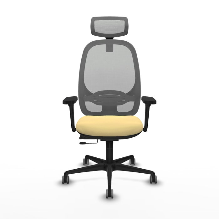 PIQUERAS Y CRESPO Silla de oficina Cilanco con Mecanismo Sincro/Traslack Crema y Gris PIQUERAS Y CRESPO Silla de oficina Cilanco con Mecanismo Sincro/Traslack Crema y Gris