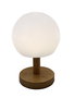 DKD Home Decor Lámpara de Sobremesa de PE y Madera E27 IP20 Blanco y Natural