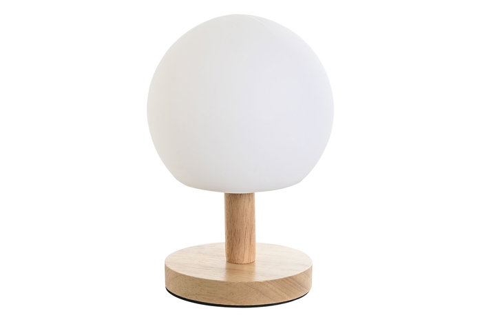 DKD Home Decor Lámpara Sobremesa Terraza y Jardín Blanco Natural 12 x 23 x 12 cm