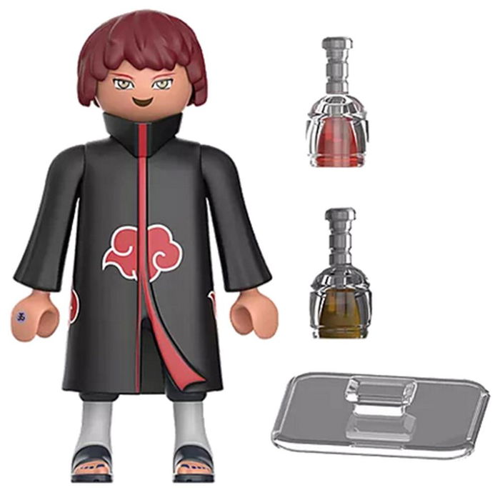 Playmobil Figura Acción Naruto Shippuden Sasori de Akatsuki con Accesorios y Placa Base