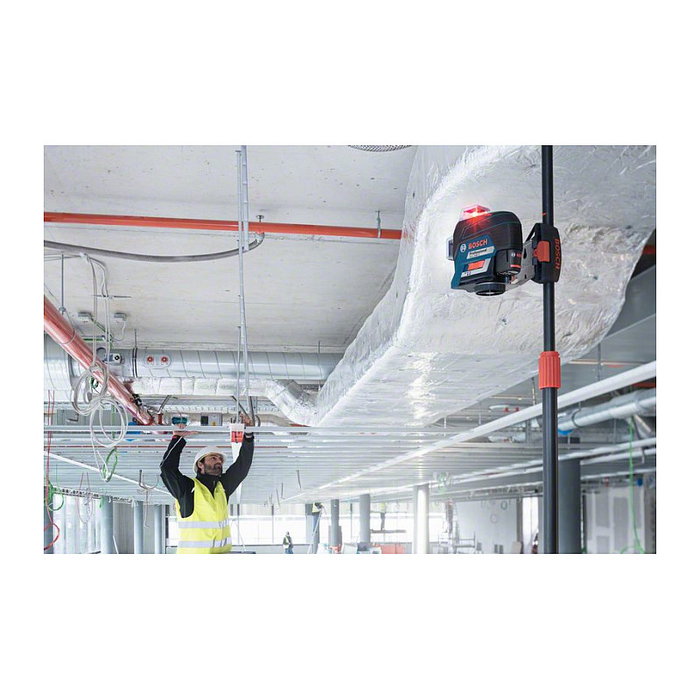 Bosch GLL 3-80 C Professional Láser de Nivelación Cruz 3 Líneas, 30 m de Alcance, 0.2 mm/m de Precisión, Autonivelación ±4°, Clase 2, Rojo, Negro/Azul