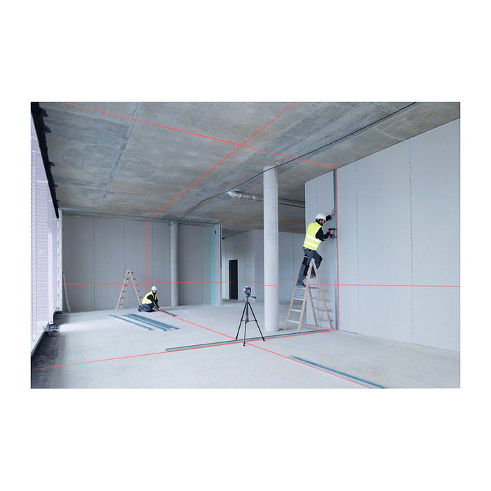 Bosch GLL 3-80 C Professional Láser de Nivelación Cruz 3 Líneas, 30 m de Alcance, 0.2 mm/m de Precisión, Autonivelación ±4°, Clase 2, Rojo, Negro/Azul