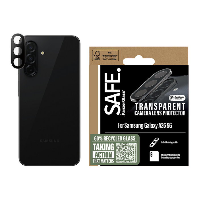 PanzerGlass SAFE. Protector de Lente Cámara Transparente para Samsung Galaxy A26 5G PanzerGlass SAFE. Protector de Lente Cámara Transparente para Samsung Galaxy A26 5G